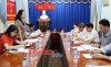 Bà Võ Thị Tuyết Thu, Phó vụ trưởng Vụ Tổng hợp Bộ Nội vụ phát biểu tại buổi làm việc tại Sở Nội vụ