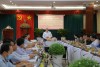 Ủy viên Trung ương Đảng, Bí thư Tỉnh ủy Nguyễn Văn Lợi phát biểu tại hội nghị trực tuyến