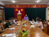 Phó Chủ tịch UBND huyện, Trưởng ban đại diện HĐQT NHCSXH huyện  Lê Thị Ánh Tuyết chủ trì phiên họp Ban đại diện định kỳ