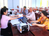 Quang cảnh tại phiên giao dịch xã đầu năm 2024 tại ã Tân Lợi, huyện Đồng Phú