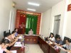 Bà Nguyễn Thị Thoa – Giám đốc PGD NHCSXH cùng các đồng chí đại điện 04 tổ chức Chính trị - Xã hội huyện Bù Gia Mập tại Hội nghị giao ban định kỳ.