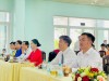 Ông Phạm Kim Trọng – PCT Thường trực HND tỉnh – Trưởng BTC Hội thi (người ngồi thứ 2 bên phải) và 05 vị trong Ban Giám khảo Hội thi