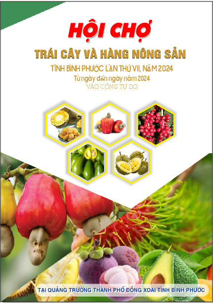 Hội chợ trái cây và hàng nông sản tỉnh Bình Phước được tổ chức tại Quảng trường thành phố Đồng Xoài tỉnh Bình Phước